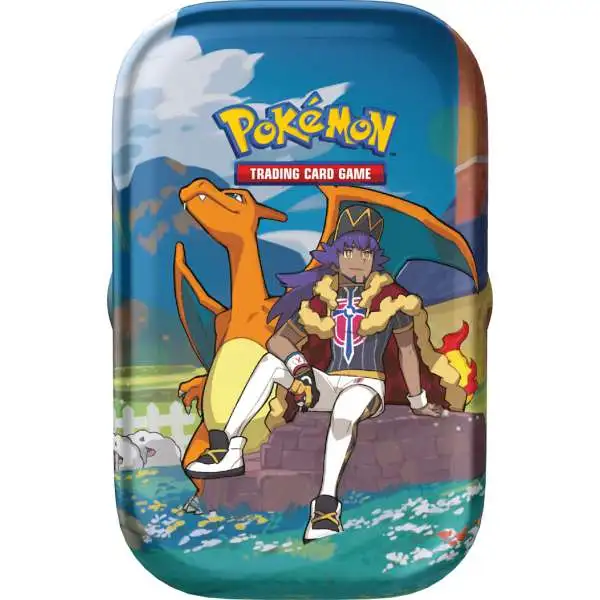 Pokemon Crown Zenith Leon with Charizard Mini Tin Set [2 Booster Packs, Sticker Sheet & More]