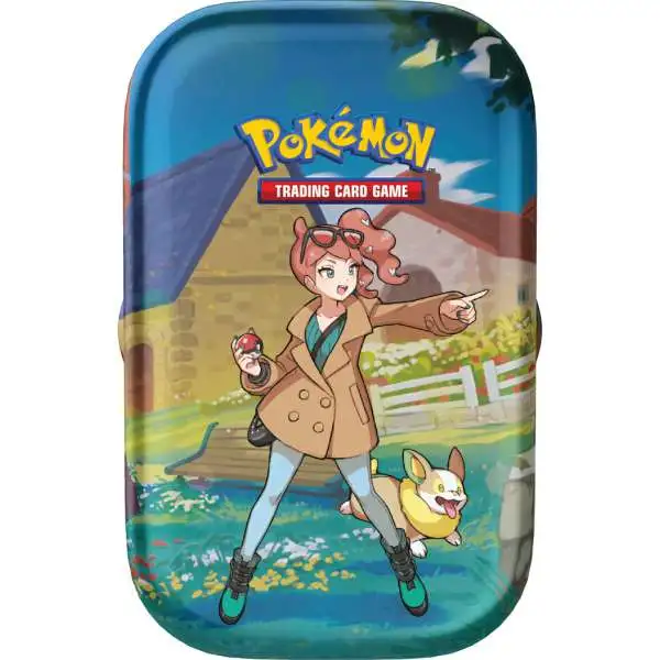 Pokemon Crown Zenith Sonia with Yamper Mini Tin Set [2 Booster Packs, Sticker Sheet & More]