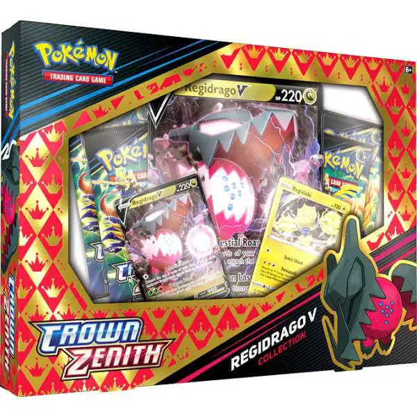 Pokemon Crown Zenith Regidrago V Collection [4 Booster Packs, 2 Foil Promo Cards, Oversized Card & More]