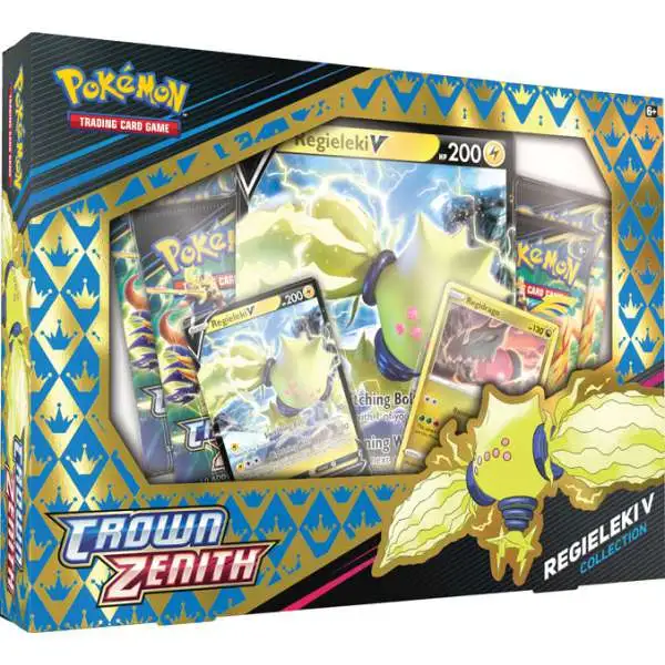 Pokemon Crown Zenith Regieleki V Collection [4 Booster Packs, 2 Foil Promo Cards, Oversized Card & More]
