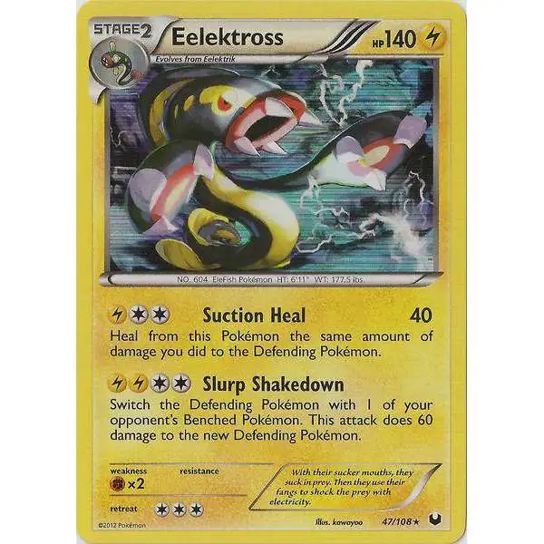 Pokemon Trading Card Game Black & White Dark Explorers Rare Holo Eelektross #47