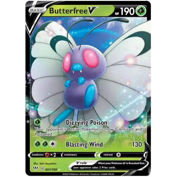 Pokemon Trading Card Game Sword & Shield Darkness Ablaze Ultra Rare Butterfree V #1