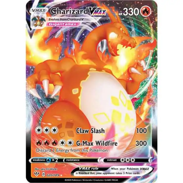 Pokemon Trading Card Game Sword & Shield Darkness Ablaze Ultra Rare Charizard VMAX #20