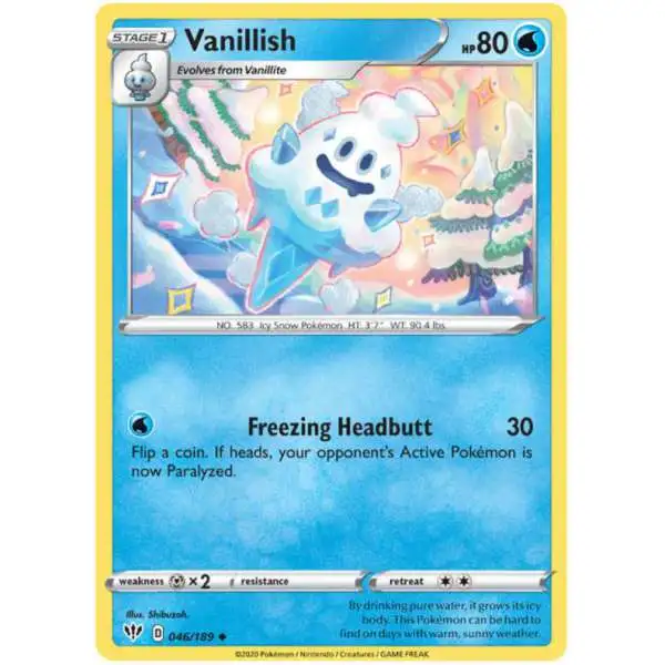 Pokemon Trading Card Game Sword & Shield Darkness Ablaze Uncommon Vanillish #46
