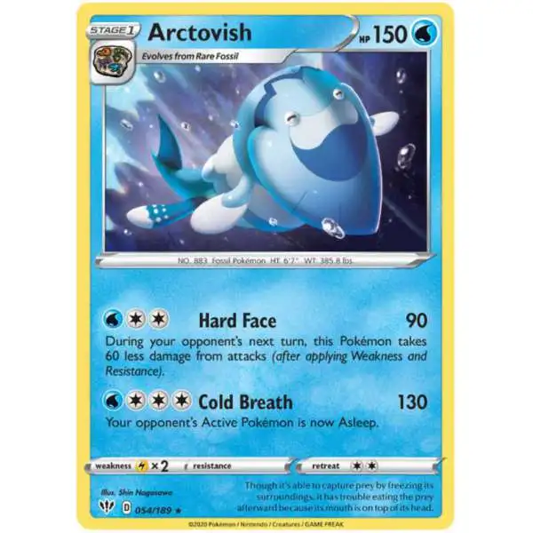 Pokemon Trading Card Game Sword & Shield Darkness Ablaze Rare Arctovish #54