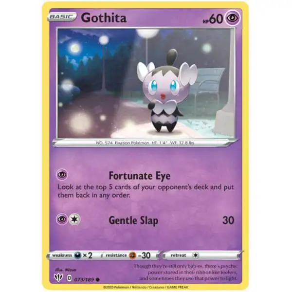 Pokemon Trading Card Game Sword & Shield Darkness Ablaze Common Gothita #73