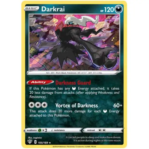 Pokemon Trading Card Game Sword & Shield Darkness Ablaze Holo Rare Darkrai #105