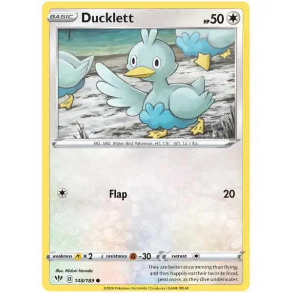 Pokemon Trading Card Game Sword & Shield Darkness Ablaze Common Ducklett #148