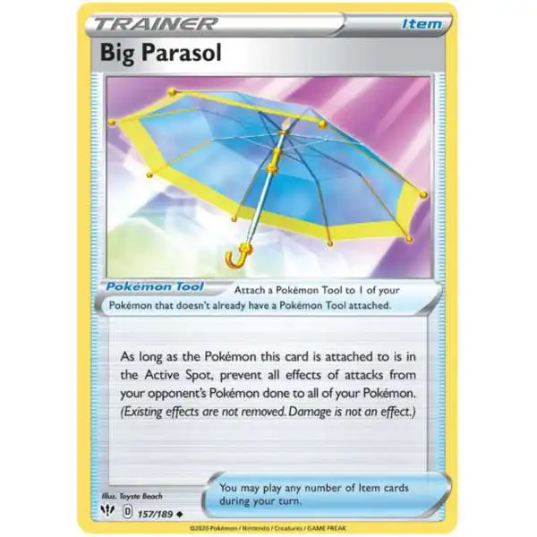 Pokemon Trading Card Game Sword & Shield Darkness Ablaze Uncommon Big Parasol #157