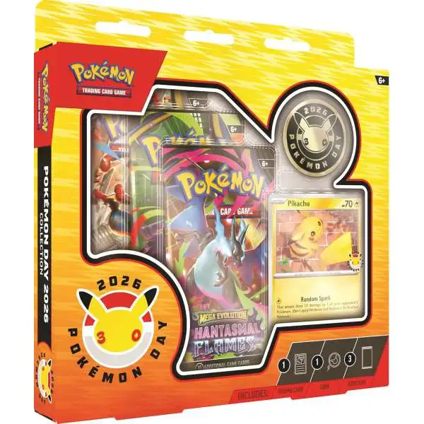 2026 Pokemon Day Collection [3 Booster Packs, Pikachu Promo Card & Coin]
