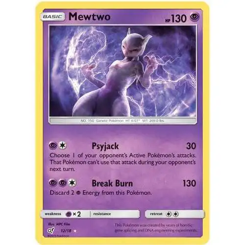 Pokemon Trading Card Game Detective Pikachu Rare Holo Mewtwo #12