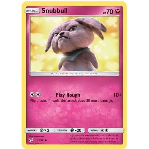 Pokemon Trading Card Game Detective Pikachu Common Holo Snubbull #15