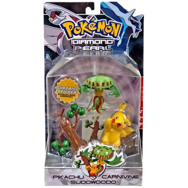 Pokemon Diamond & Pearl Series 2 Carnivine, Pikachu & Sudowoodo Figure 3-Pack