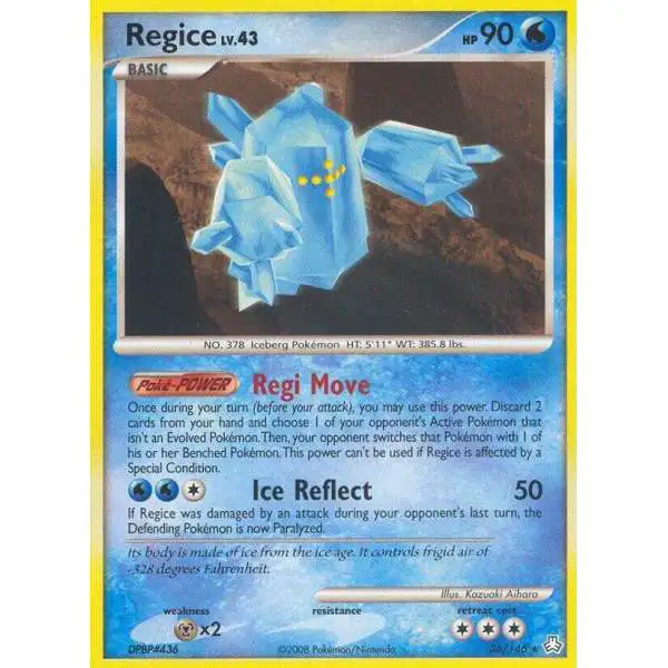 Pokemon Diamond & Pearl Legends Awakened Rare Regice #36 [Reverse Holofoil] [Moderately Played]