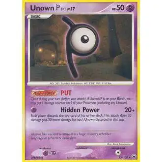 Pokemon Diamond & Pearl Majestic Dawn Rare Unown P #33
