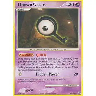 Pokemon Diamond & Pearl Majestic Dawn Uncommon Unown Q #49