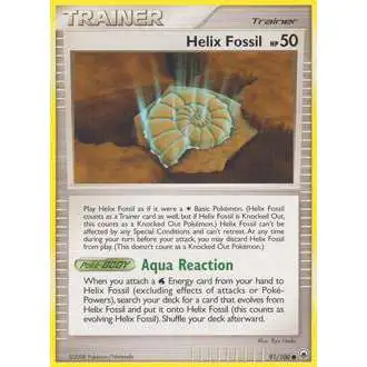 Pokemon Diamond & Pearl Majestic Dawn Common Helix Fossil #91