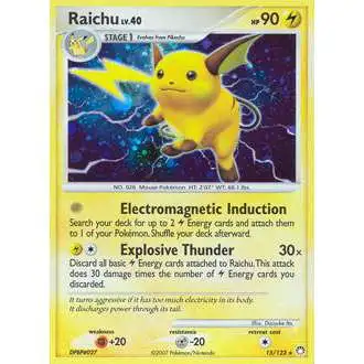 Pokemon Diamond & Pearl Mysterious Treasures Rare Raichu #15 [Lightly Played]