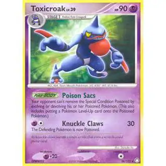 Pokemon Diamond & Pearl Mysterious Treasures Rare Toxicroak #36 [Lightly Played]