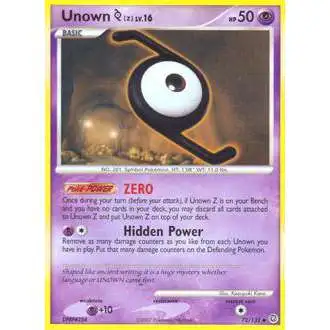 Pokemon Diamond & Pearl Secret Wonders Uncommon Unown Z #72 [Lightly Played]