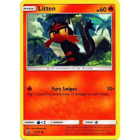 Pokemon Trading Card Game Dragon Majesty Common Litten #12