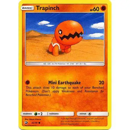 Pokemon Trading Card Game Dragon Majesty Common Trapinch #32