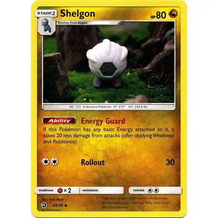 Pokemon Trading Card Game Dragon Majesty Uncommon Shelgon #43
