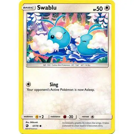 Pokemon Trading Card Game Dragon Majesty Common Swablu #57
