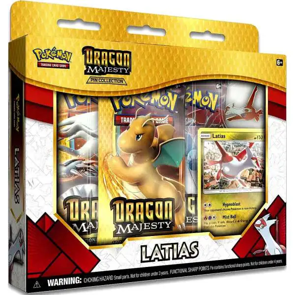 Pokemon Dragon Majesty Latias Pin Collection [3 Booster Packs, Promo Card & Pin]