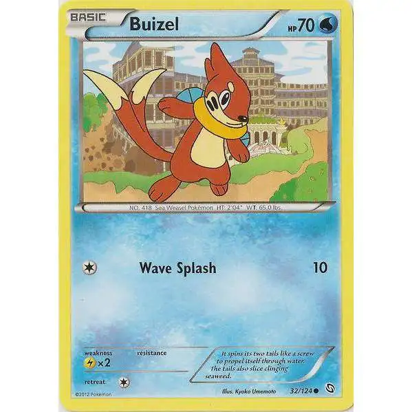 Pokemon Black & White Dragons Exalted Common Buizel #32 [Reverse Holo] [Moderately Played]