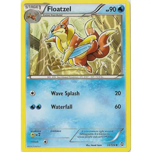 Pokemon Black & White Dragons Exalted Uncommon Floatzel #33