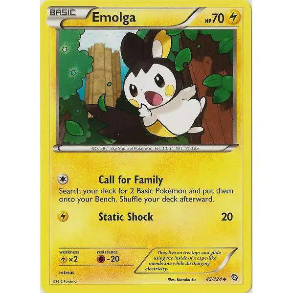 Pokemon Black & White Dragons Exalted Uncommon Emolga #45