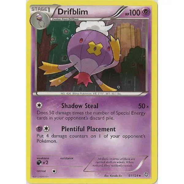 Pokemon Black & White Dragons Exalted Rare Drifblim #51