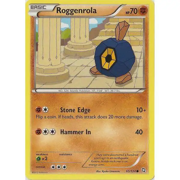Pokemon Black & White Dragons Exalted Common Roggenrola #65