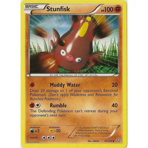 Pokemon Black & White Dragons Exalted Uncommon Stunfisk #70