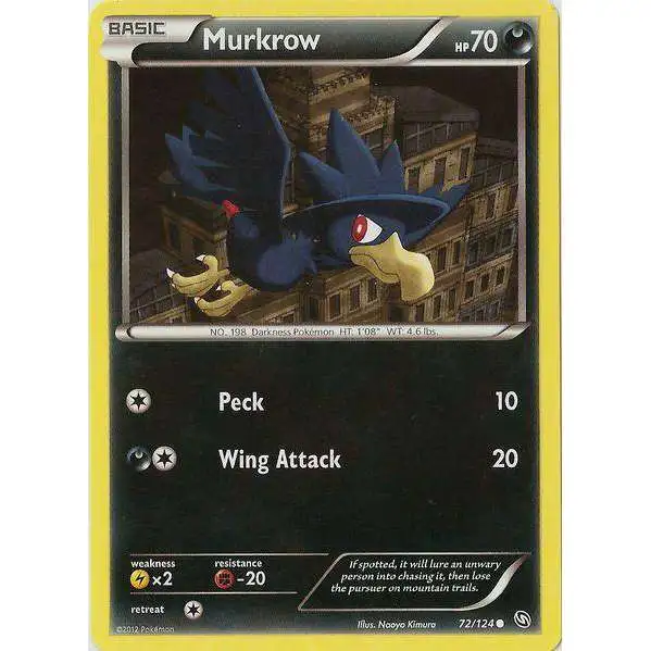 Pokemon Black & White Dragons Exalted Common Murkrow #72