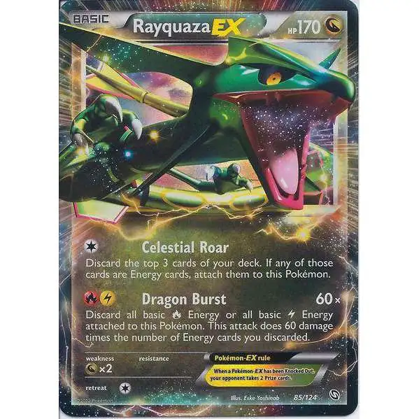 Pokemon Black & White Dragons Exalted Ultra Rare Rayquaza EX #85