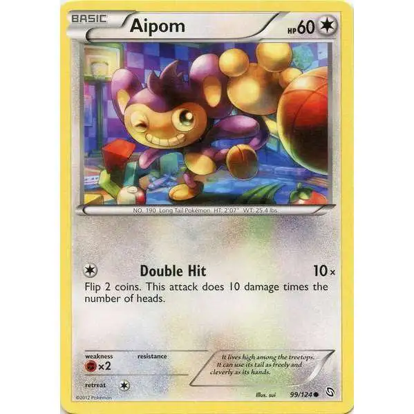 Pokemon Black & White Dragons Exalted Common Aipom #99 [Reverse Holo]