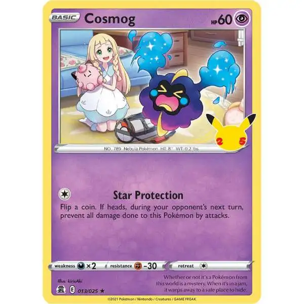 Pokemon Trading Card Game Celebrations Holo Rare Cosmog #13