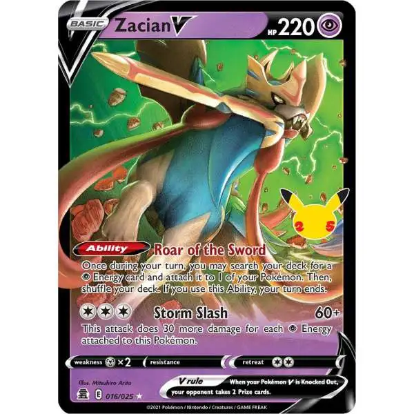 Pokemon Trading Card Game Celebrations Ultra Rare Zacian V #16