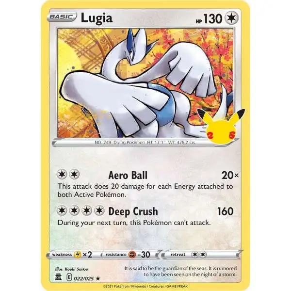 Pokemon Trading Card Game Celebrations Holo Rare Lugia #22
