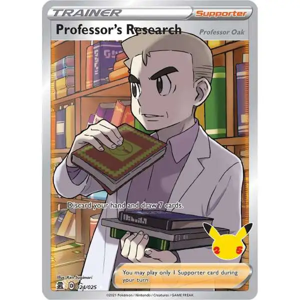 Pokemon Trading Card Game Celebrations Ultra Rare Professor's Research (Full Art) #24