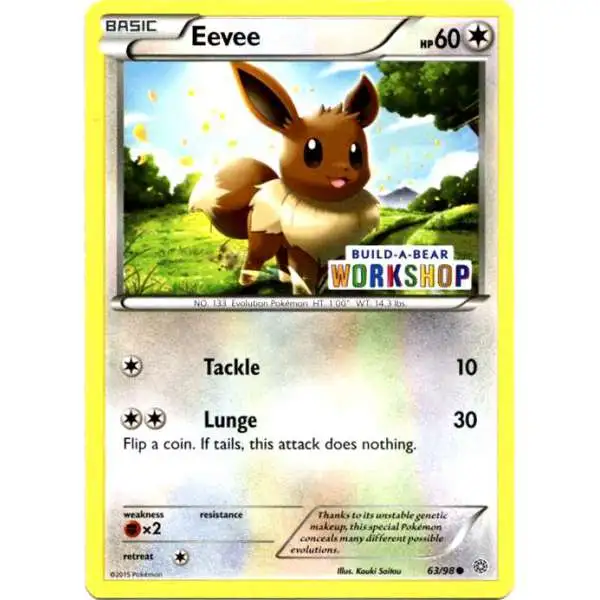 Pokemon Trading Card Game Promo Promo Eevee #63 [Build-a-Bear]