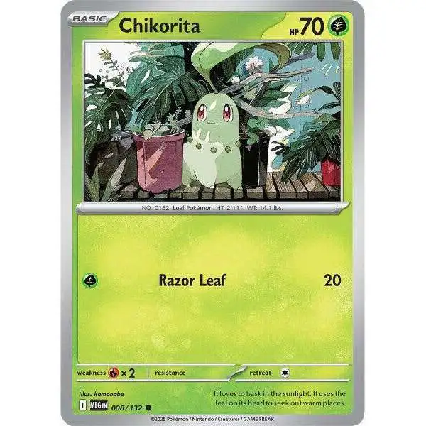 Pokemon Trading Card Game ME01: Mega Evolution Common Chikorita #8