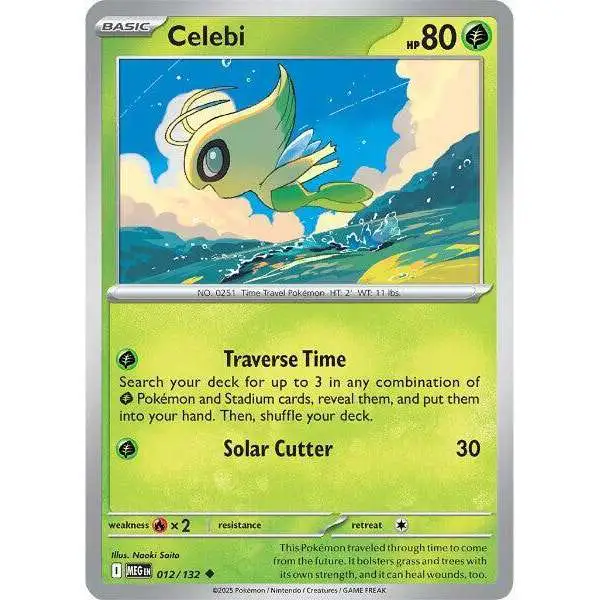 Pokemon Trading Card Game ME01: Mega Evolution Uncommon Celebi #12
