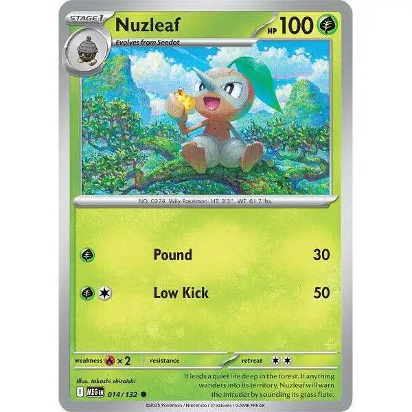 Pokemon Trading Card Game ME01: Mega Evolution Common Nuzleaf #14