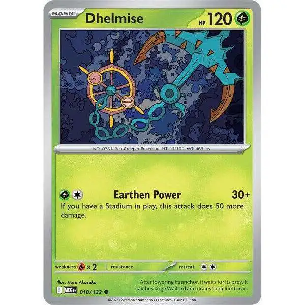Pokemon Trading Card Game ME01: Mega Evolution Uncommon Dhelmise #18