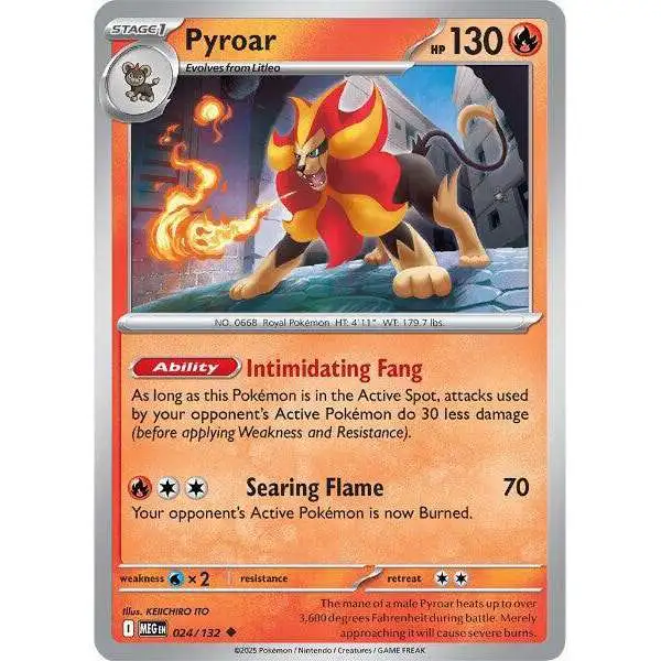 Pokemon Trading Card Game ME01: Mega Evolution Uncommon Pyroar #24
