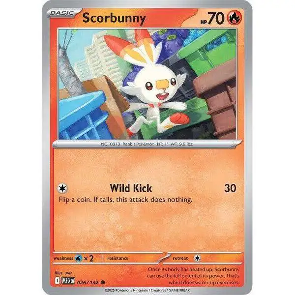 Pokemon Trading Card Game ME01: Mega Evolution Common Scorbunny #26