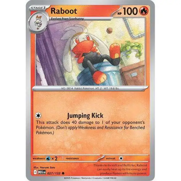 Pokemon Trading Card Game ME01: Mega Evolution Common Raboot #27